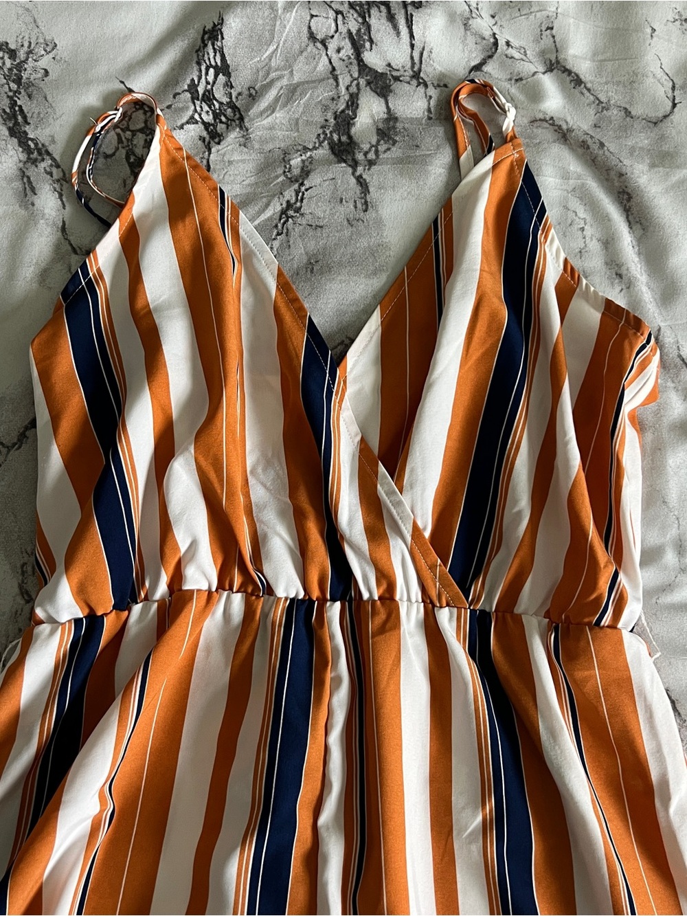 Amazon | Orange Striped Romper